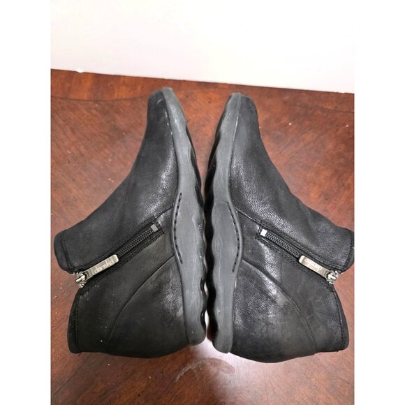 Dansko Women's Black Leather Ankle Boots Side Zippers Size 38 - Picture 6 of 10